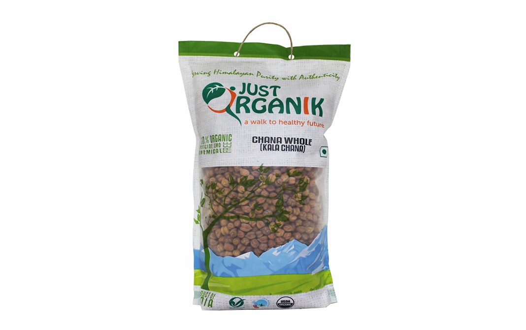Just Organik Chana Whole (Kala Chana)   Pack  1 kilogram